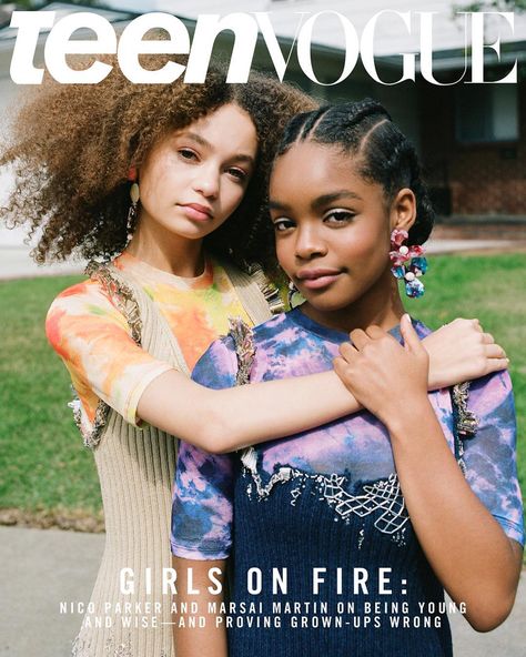 Nico Parker on Instagram: “I'm so excited to be @TeenVogue's latest cover star together with the gorgeous @marsaimartin ❤️” Nico Parker, Couples Disney, Marsai Martin, Editorial Lookbook, 2023 Goals, Vogue Magazine Covers, Stylist Fashion, Tracee Ellis Ross, Young Actresses