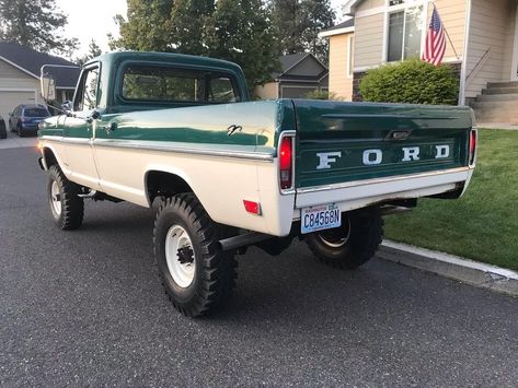 1973 Ford F250 Highboy, Green Ford Truck, Ford F250 Highboy, F250 Highboy, Bumpside Ford, Pretty Trucks, Hummer Car, Ford Crew Cab, Ford Highboy