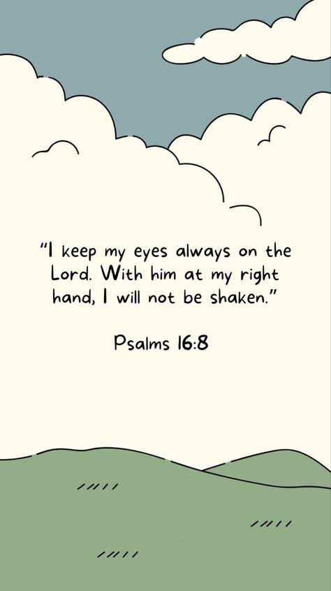 Christian Lockscreen, Psalm 16 8, I Will Not Be Shaken, Worship Wallpaper, Positive God Quotes, Jehovah Jireh, Bible Quotes Background, Christian Motivational Quotes, Bible Verse Background