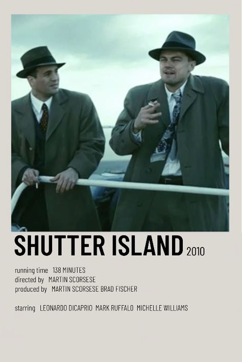 minimalist polaroid poster Movies Minimalist, Minimalist Polaroid Poster, Ben Kingsley, Shutter Island, Polaroid Posters, Minimalist Posters, Polaroid Poster, Mark Ruffalo, Michelle Williams