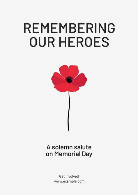 Memorial day poster template | premium image by rawpixel.com / Chamaiporn Siriboon Poppy Anemone, Memorial Poster, Poster Template, Anemone, Memorial Day, Poppies, Poster Design, Blossom, Art Painting