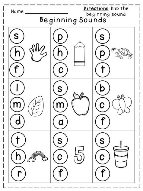 Reading Activities For Kindergarten, Beginning Sound Worksheets, Beginning Sounds Worksheets, Silly Sentences, Kindergarten Phonics Worksheets, English Worksheets For Kindergarten, Kindergarten Reading Activities, Free Preschool Worksheets, Alphabet Worksheets Preschool