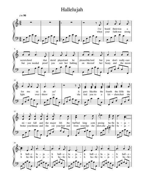 Hallelujah Sheet Music, Sheet Music For Guitar, Popular Piano Sheet Music, Free Violin Sheet Music, Piano Songs Sheet Music, Music For Guitar, Music Printables, Free Printable Sheet Music, Piano Music Easy