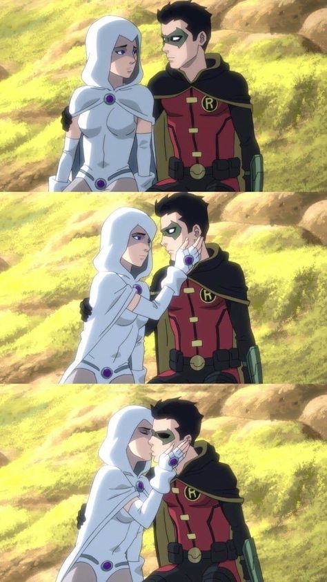 Damian Wayne X Raven, Damien And Raven, Raven And Damian, Damian Wayne And Raven, Raven Fanart, Robin And Raven, Original Teen Titans, Teen Titans Fanart, Justice League Dark