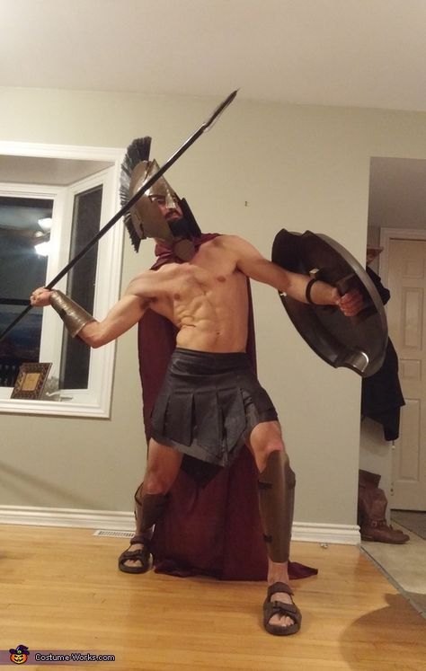 Leonidas Costume Spartan Costume, Greek Soldier, Life Drawing Reference, Role Player, A Broom, Anatomy Poses, Male Cosplay, Human Poses Reference, Mens Halloween Costumes