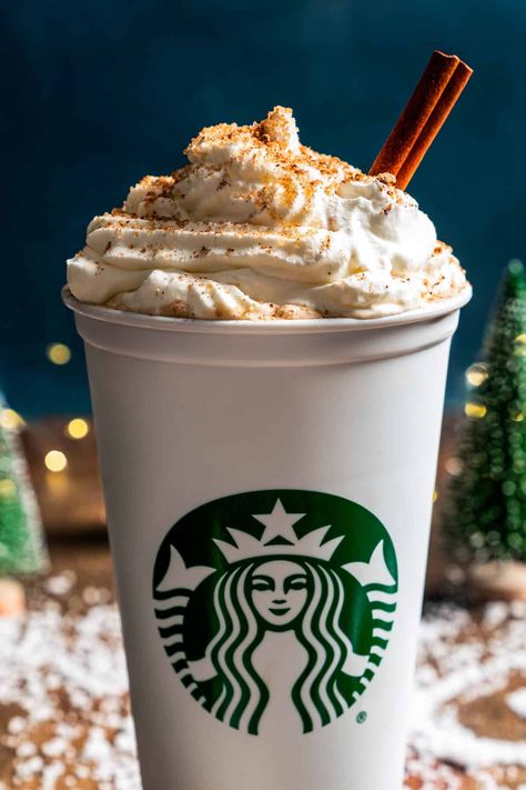 This festive, Starbucks-inspired eggnog latte is made with strong brewed espresso, steamed eggnog, and cozy spice. Perfect for the holidays! #holidays #eggnoglatte #starbuckscopycat Easy Brunch Ideas, European Cakes, Eggnog Latte, Weekly Menu Plan, Russian Cakes, Brunch Spread, Best Sweets, Delicious Drink Recipes, Dinner Side