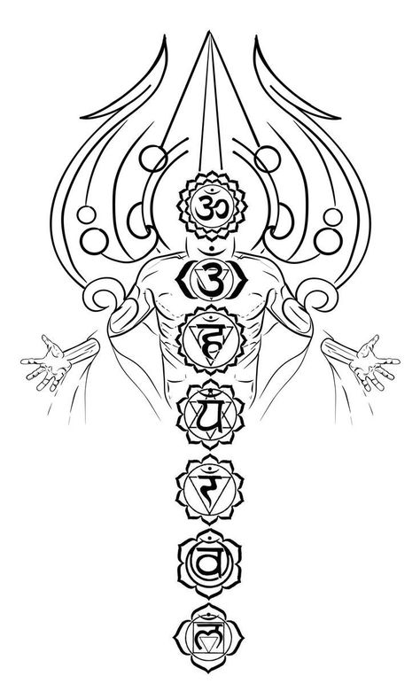 Seven Chakras Tattoo Design, Seven Chakras Tattoo, Trishul Tattoo Designs, Om Tattoo Design, Mantra Tattoo, Chakra Tattoo, Small Chest Tattoos, Simple Tattoos For Guys, Band Tattoo Designs