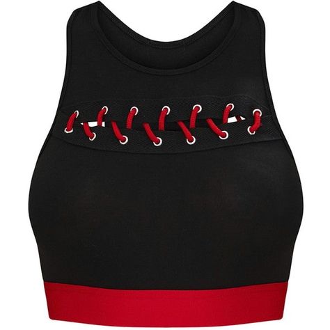 Black And Red Crop Top, Crop Tops Lace, Lace Up Front Top, Lace Up Crop Top, Lace Front Top, Tie Up Top, Png Clothes, Front Crop Top, Lace Tie