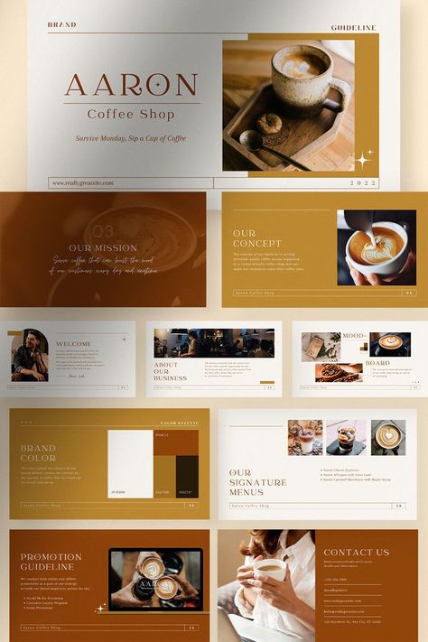 Brand Concept Presentation, Coffee Presentation Ideas, Drawing Restaurant, Campaign Presentation, Breakfast Drawing, Minimalist Coffee Shop, Corporate Design Manual, Brand Guidelines Presentation, Brand Catalogue