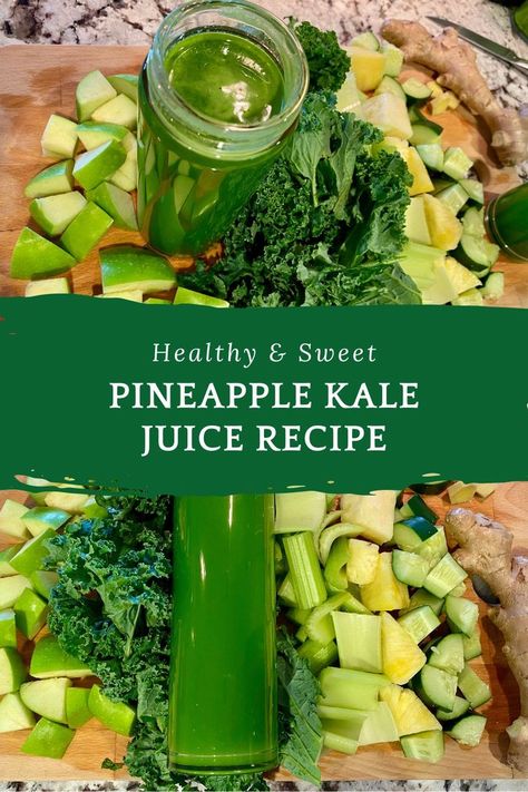 Photo of green juice, fruits and veggies Kale Pineapple Juice, Juice Green Recipes, Green Juice Recipes For Juicer, Juicing Recipes With Mint, Celery And Pineapple Juice Benefits, Simple Green Juice Recipes, Juicing Recipes With Kale, Green Juice For Glowing Skin, Juicing With Pineapple Recipes