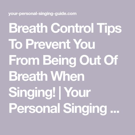 Breath Control Tips To Prevent You From Being Out Of Breath When Singing! | Your Personal Singing Guide Breath Control Exercises Singing, Vocal Warmups, Vocal Training, Diaphragmatic Breathing, Vocal Range, Singing Voice, Breathing Techniques, Workout Warm Up, Breathing Exercises