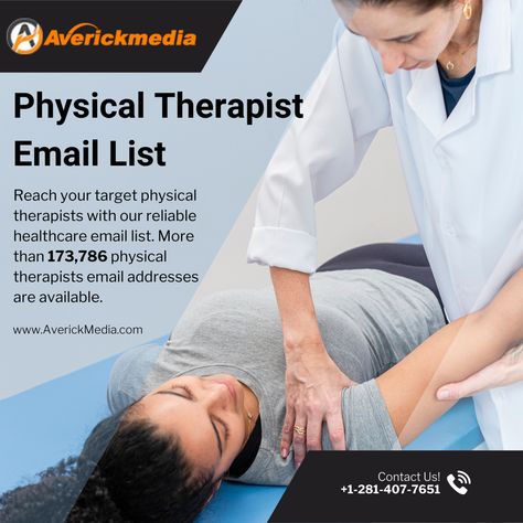 Reach your target physical therapists with our reliable healthcare email list. More than 173,786 physical therapists email addresses are available. Physiotherapy Clinic, Tender Care, Health Care Services, Sports Injury, Physical Therapist, Injury Prevention, Chiropractic, Massage Therapy, Physical Therapy