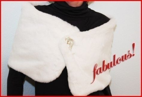 Fabulously Faux Fur Wrap  •  Free tutorial with pictures on how to make a shrug in under 120 minutes Narnia Costumes, Faux Fur Shrug, Spike Jonze, Wrap Tutorial, Fur Shrug, Cropped Jackets, Faux Fur Stole, Cape Pattern, Bridal Shrug