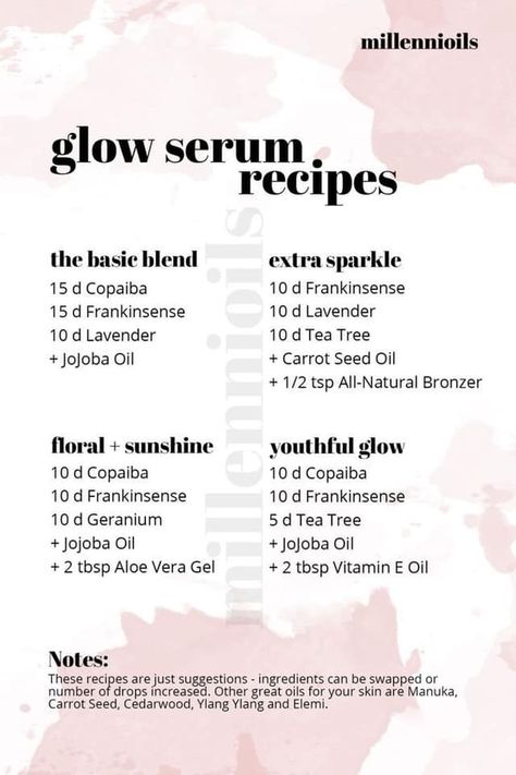 Face Serum Recipe, Essential Oil Diy, Diy Eye Cream, Essential Oil Beauty, Essential Oils For Face, Diy Glow, Aromatherapy Recipes, Face Routine, Young Living Essential Oils Recipes