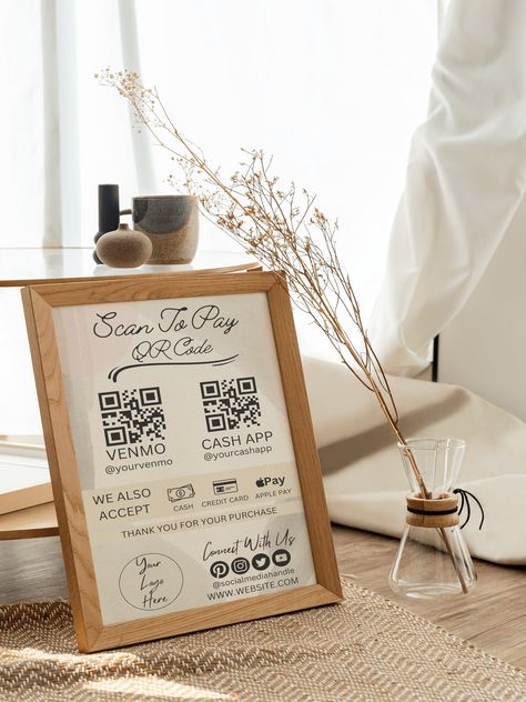 Excited to share the latest addition to my #etsy shop: Scan to Pay QR Code, Printable Payment Sign, Editable QR Code Sign, Scan to Pay Template, Scan To Pay Sign, Instant Download, CashApp, Venmo https://etsy.me/44zhCs3 #scanandpaysigns #customqrcodesign #cashappscanan Scan To Pay Template, Scan To Pay Sign, Payment Sign, Scan To Pay, Qr Code Sign, Instagram Banner, Sign Templates, Apple Pay, Gsm Paper