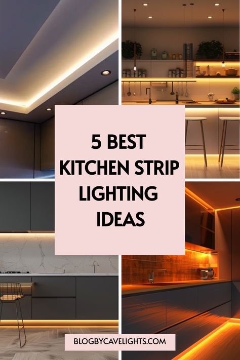 🔆 Ready for a kitchen remodel? Check out our article on the 5 best strip lighting ideas to brighten your kitchen design. Your dream kitchen is just a click away! 💡 Strip Light Design, Kitchen Strip Lighting, Lights Above Kitchen Cabinets, Strip Lighting Kitchen, Strip Light Ideas, Above Cabinet Lighting, Strip Lighting Ideas, Best Under Cabinet Lighting, Inside Kitchen Cabinets