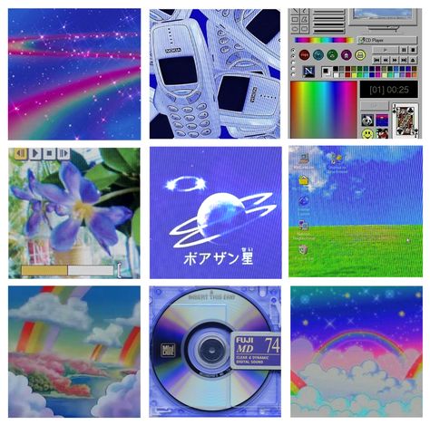 Starry Night Mood Board, Cool Colors Aesthetic, Cybercore Moodboard, Webcore Icons, Adopt Idea, Water Aesthetic, Picture Boards, Artsy Pictures, Mood Board Inspiration