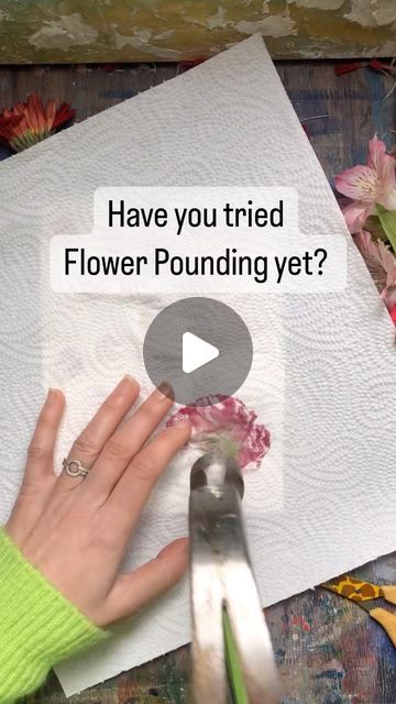 Lindsey Baldwin on Instagram: "Get your creative juices flowing and try your hand at flower pounding art. Share your colorful creations and spread some floral inspiration! 

#flowerart #flowerhammering #getcrafty #flowercraft #flowerpounding #flowerart #craftykids #homeschoolcraft #homeschoolers #homeschoolactivities #mothersdaycraftsforkids" Flower Pounding Art, Flower Printing With Hammer, Pounded Flower Prints, Flower Pounding On Paper, Dutch Pour Acrylic Painting Flowers, Homeschool Crafts, Online Art Classes, Mothers Day Crafts For Kids, Crafty Kids