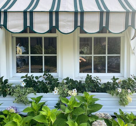 How to Choose Awnings for Your Home Large Awning Windows, Houses With Awnings Over Windows, House With Awnings, Porch Valance, Cape Style House, Awning Over Door, Residential Awnings, Cape Style Homes, Canvas Awnings