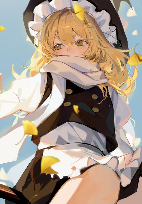 by pkokonatu Kirisame Marisa, Touhou Anime, Drawing Images, Art Base, Beautiful Drawings, Art Icon, Anime Artwork, Cute Illustration, Cool Artwork