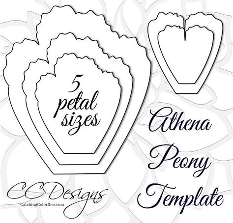 Giant Paper Peonies, Printable PDF Flower Templates, Peony PDF Templates, Large Flower Templates, Birthday Flower Backdrop Peony Template, Paper Peony Template, Large Paper Flower Template, Paper Flower Templates Pdf, Large Paper Flowers Diy, Giant Paper Flowers Diy, Flower Petal Template, Paper Rose Template, Flower Templates Printable