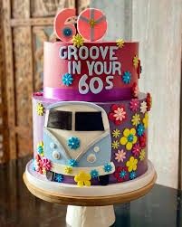 1960s Party Theme, 60th Birthday Party Themes, 70s Themed Birthday Party, 60th Birthday Theme, Hippie Cake, 60th Birthday Ideas For Mom, Hippie Birthday Party, 70s Party Theme, 60s Theme