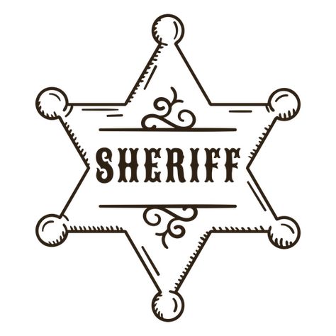 Sheriff Wild West badge PNG Design Sheriff Badge Template, Wild West Graphic Design, Wild West Design, Sheriff Badge Tattoo, Graphic Office, Western Logo, Graphic Architecture, Graphic Design Careers, Cousin Camp