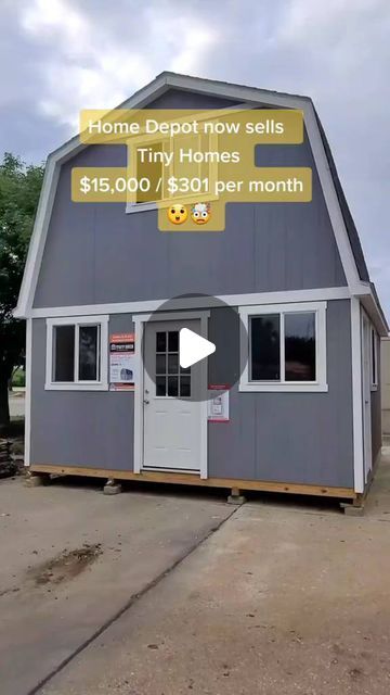 Tiny Shed House Ideas, Tuff Shed Tiny House, Shed Into Tiny House, Home Depot Tiny House, Shed House Interior, Guest House Shed, Shed Homes Ideas, Tiny Home Shed, Shed Guest House