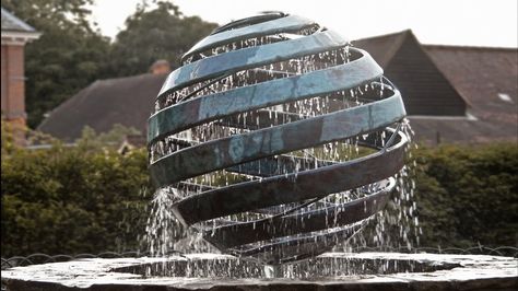 Water Sculpture and Inpirational Art by Giles Rayner Water Fountain Design, Sculpture Fountain, Water Sculpture, Water Power, Fountain Design, Water Features In The Garden, Sculpture Metal, Fountains Outdoor, Water Bodies