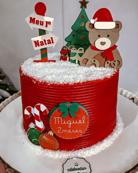 Fairy Birthday Cake, 3d Cake Toppers, Fruit Cake Christmas, Christmas Holiday Cake, Christmas Cake Designs, Fairy Birthday, Pink Cake, Christmas Goodies, White Cake