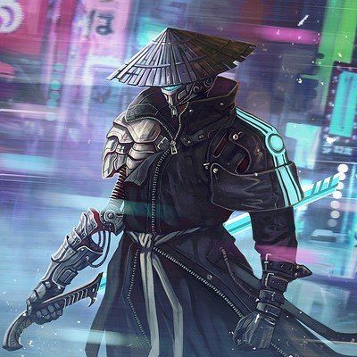 ArtStation - Cyberpunk, Rachid Lotf Sci Fi Swordsman, Cyberpunk Swordsman, Sci Fi Ninja, Cyberpunk Ronin, Cyberpunk Mercenary, Japanese Swordsman, Cyberpunk Ninja, Japanese Cyberpunk, Futuristic Samurai