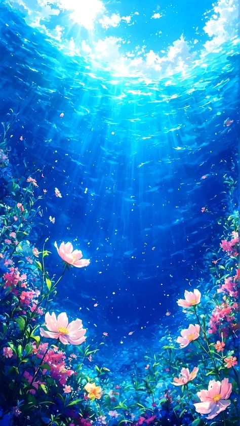 Under Water Wallpaper, Aquarium Store, Water Wallpaper, Studio Ghibli Background, Floral Wallpaper Iphone, Cute Laptop Wallpaper, View Wallpaper, My Fantasy World, Wallpaper Nature