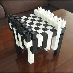 3d Chess Board, Small Wooden Projects, Stl Free Download, 3d Chess, Wooden Chess Board, 3d Printing Projects, Chess Sets, Wooden Chess, Wooden Projects