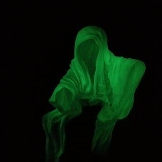 Glow in the Dark Cloth Ghost : 5 Steps (with Pictures) - Instructables Glowing Ghosts Diy, Halloween Glow In The Dark Decorations, Chicken Wire Ghosts Glow In The Dark, Cloth Ghost, Glow In Dark Paint, Halloween Yard Decorations Diy, Chicken Wire Ghost, Ghost Props, Outdoor Ghosts