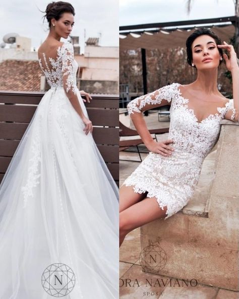 All In One Wedding Dress, Beach Wedding Dress For Bride, Wedding Dress With Removable Lace Top, Bridal Dress With Removable Skirt, Transformative Wedding Dress, Wedding Dress That Converts, 2 Looks In 1 Wedding Dress, 2 Piece Wedding Dress Detachable Skirt, Two Way Wedding Gown Convertible