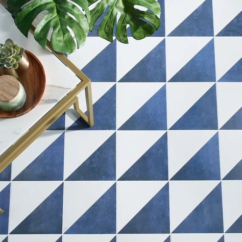 Outdoor Tile Pattern, Graphic Tiles, Colorful Bathroom Tile, Affordable Tile, Backsplash Wall, Matte Porcelain Tile, Blue Backsplash, Matte Tile, Blue Floor