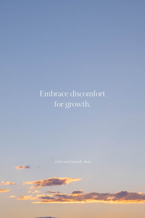 Embracing discomfort fosters personal growth, resilience, and adaptability, propelling individuals towards self-improvement and success.  #quotes #quoteoftheday #motivationalquotes #discomfort #change #growth #lifelessons #inspirationalquotes Adaptability Quotes, Discomfort Quotes, Embrace Discomfort, Embrace Change, 2024 Vision, Success Quotes, Personal Growth, Self Improvement, Life Lessons