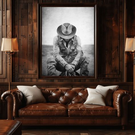 Cowboy Bar Ideas, Western Glam Decor, Modern Ranch Decor, Western Gothic Decor, Western Bar Decor, Rustic Western Home Decor, Photographer Decor, Western Office Decor, Western Art Prints