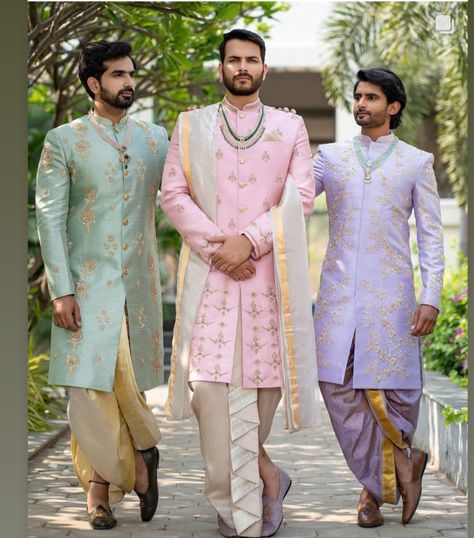 Father And Son Matching Outfits Wedding, South Indian Look For Men, South Indian Groom Outfit For Men Dhoti, Boys Traditional Wear Indian, Dhoti Mens, Kurtas Men, Wedding Dress For Boys, Dhoti Ceremony, Sherwani Design