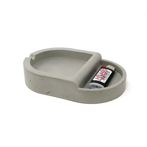 A brutally realized concrete ashtray, one that also seems great for incense burning with some modification Concrete Ashtray, Lighter Holder, Incense Burning, Concrete Casting, Jewelry Tray, Ashtrays, Light Holder, Home Accents, Diy And Crafts