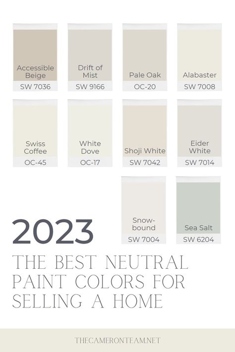 Neutral Paint Colors Whole House 2023, Beth Neutral Paint Colors, 2023 Best Paint Colors, Neutral Home Office Paint Colors, Neutral Interior Paint Colors 2023, Interior Paint Colors For House Neutral Walls, Top Neutral Paint Colors 2023, Most Popular Interior Paint Colors 2023, 2023 House Colors Interior