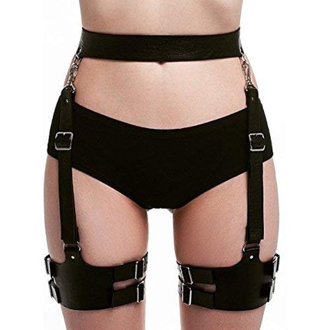 Leather Garter Belt, Garter Harness, Thigh Harness, Leg Garters, Leather Garter, Leg Harness, Leg Garter, Mode Hippie, Womens Leather Belt