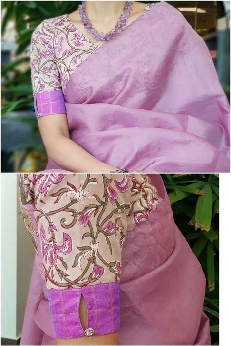 Cotton Sari Blouse Designs Latest, Hands Models For Kurtis, Banaras Saree Blouse Designs Latest, 2019 Ready To Wear, Blouse Designs High Neck, Cotton Saree Blouse Designs, Cotton Blouse Design, Sari Design, New Saree Blouse Designs