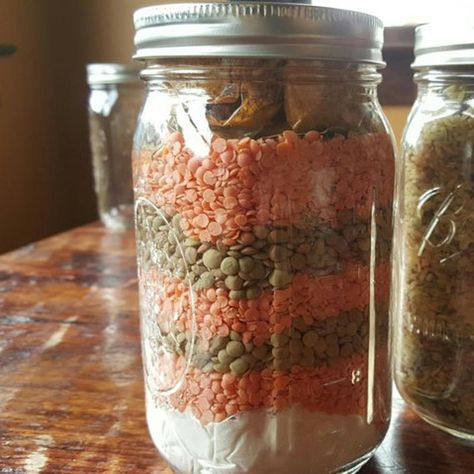 Lentil Soup In A Jar, Cashew Soup, Coconut Lentil Soup, Soup Gifts, Gift In A Jar, Curried Lentil Soup, Soup In A Jar, Gifts In A Jar, Coconut Milk Powder