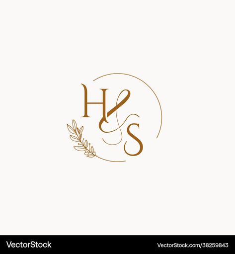 H And F Letters Love, Hs Tattoo Ideas, S And H Logo Love, Hs Logo Design, Hs Letter Design Love, Hs Initial Logo, H Monogram Logo, Hs Logo, Wedding Logo Design