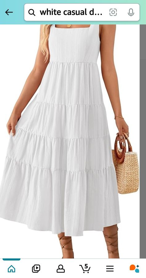 Casual Flowy Dress, Sleeveless Dress Casual, Sundress Beach, Summer Sleeveless Dress, Tank Dresses, Sundress Dress, Amazon Clothes, Simple Accessories, Maxi Sundress