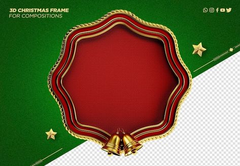 3d frame christmas decoration for compos... | Free Psd #Freepik #freepsd #feliz-natal #christmas-frame #christmas-event #christmas Frame Christmas, 3d Frames, Social Media Advertising Design, Flyer Design Inspiration, Social Media Poster, Christmas Inspo, Christmas Frames, 3d Christmas, Bible Words