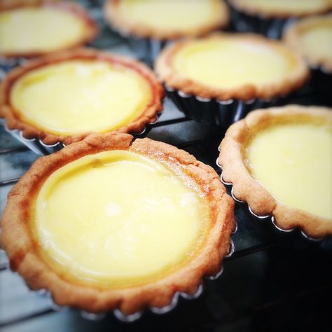 Chinese, recipe, Egg Tarts, 蛋撻, crust, custard, cake flour, egg tart molds, traditional, dessert, egg, tart Chinese Egg Tart Recipe, Make Chinese Food, Chinese Egg Tart, Egg Tart Recipe, Chinese Almond Cookies, Chinese Egg, Best Time To Eat, Chinese Recipe, Tart Molds