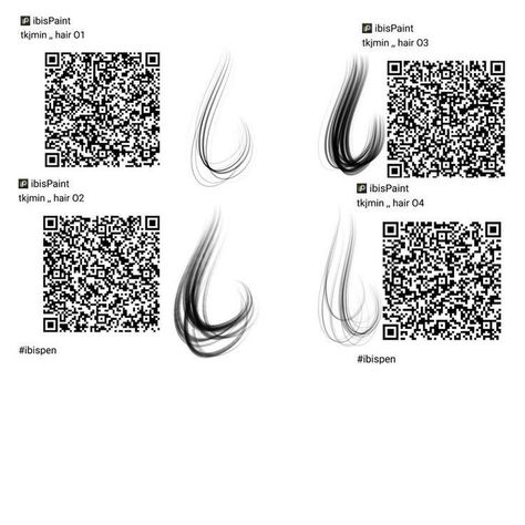 Ibis Paint X Hair Brushes Qr Code, Ibis Paint X Brushes Qr Code Hair, Hair Ibis Paint Code, Ibispaint Brush, Paint Brush Drawing, Eye Texture, Drawing Hair Tutorial, Paint Brush Art, Brush Drawing