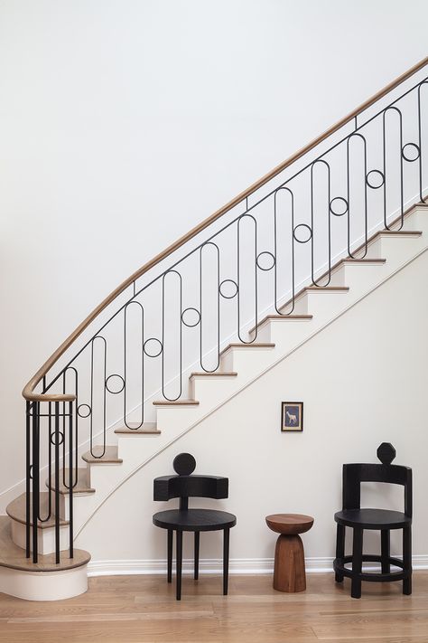 Staircase Ideas — 50 Designs That Elevate the Home | درج السلم, Wrought Iron Stair Railing, Iron Stair Railing, Wrought Iron Stairs, Living Etc, Hollywood Homes, Stair Case, Staircase Railings, Railing Design